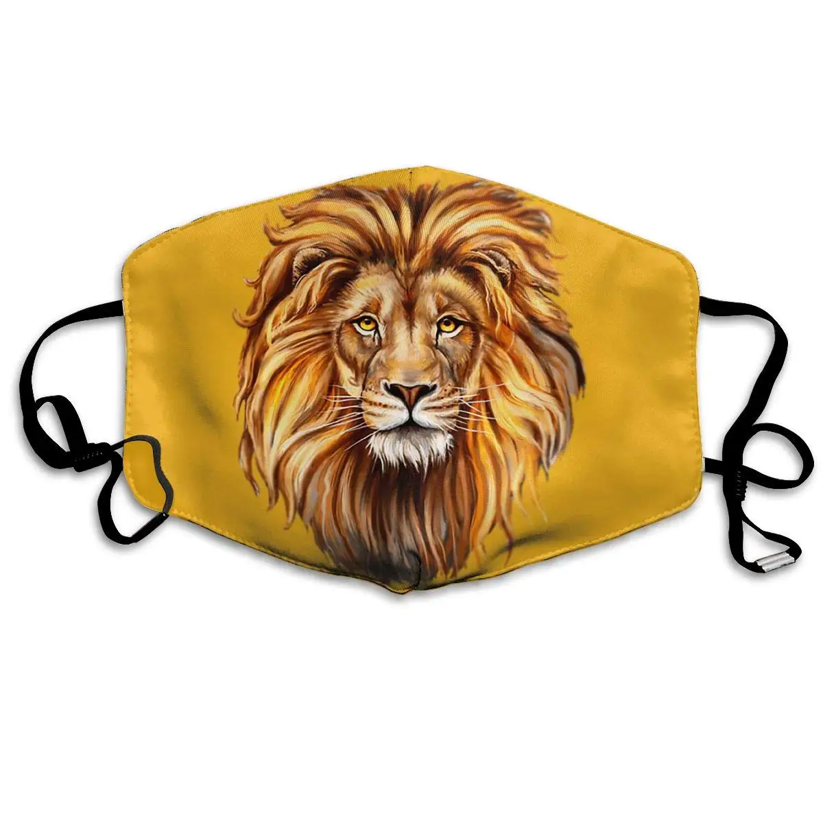 

Custom Dustproof Mouth Mask Big Cat Lion Pattern Reusable Outdoor Unisex Face Mask with Adjustable Earloops