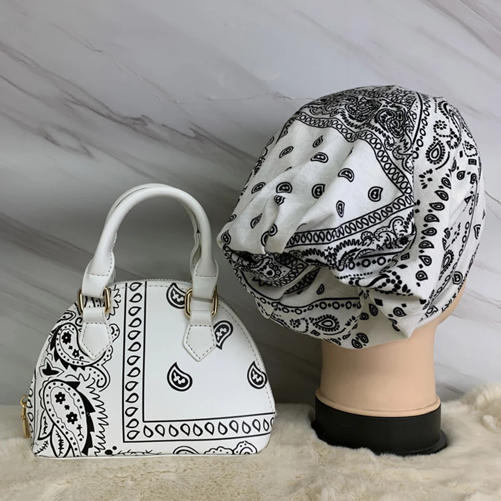 

Women's Fashion Painted Handbags With Hat Girl's Mini Cute Trendy Shoulder Crossbody Bags Sweet National Classic Messenger Purse