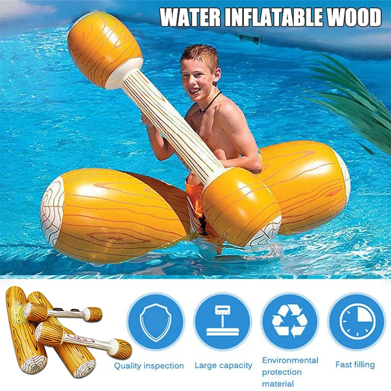 

Log Flume Joust Set Inflatable Floating Row Toys Adult Children Pool Party Water Sports Games Log Rafts Drop Shipping