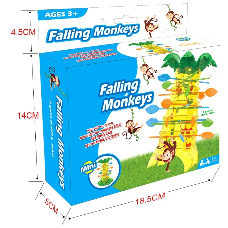 Juego de mesa interactivo para ni&ntilde;os, juguete educativo cognitivo de Color, mono trepador, &aacute;rbol, ca&iacute;das-2