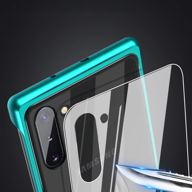 

Metal Tempered Glass Case For Samsung S10 Note 10 Plus Transparent Case Frameless Phone Case For Samsung Galaxy S10 Plus Cover