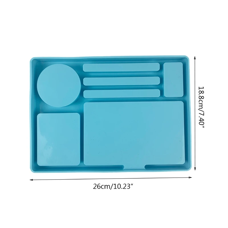

DIY Jewelry Storage Container Plate Epoxy Resin Mold Makeup Tray Silicone Mould