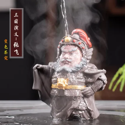 Изысканные Креативные украшения Guan Yu Liu Bei Zhang Fei с меняющим цвет лицом|Статуэтки и