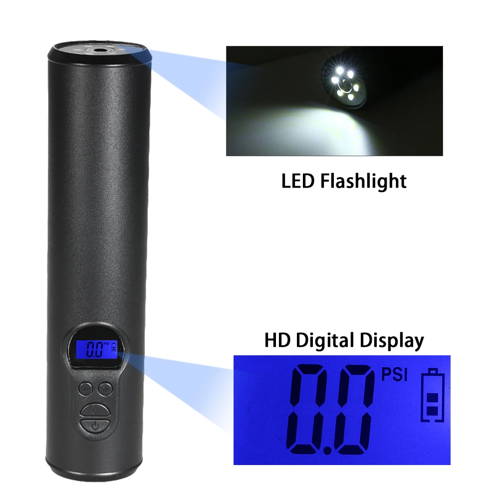 barato Compressor De Ar Portátil Li-ion 12v 150psi Mini Inflador De Ar Bomba De Pneu à Mão Com Digital Lcd Led Luz Para Carro Bicicleta Rv