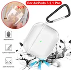 2021 прозрачный мягкий ТПУ чехол для наушников AirPods 3, защитный чехол для беспроводных наушников Apple Air Pods Pro 1 2, зарядное устройство