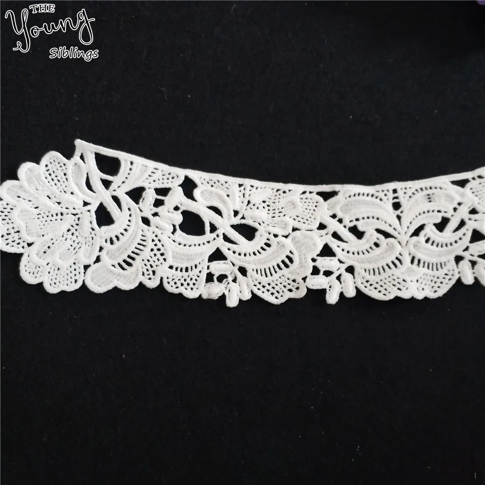 Высокое качество шитье кружева аппликация декольте полые украшения DIY отделка