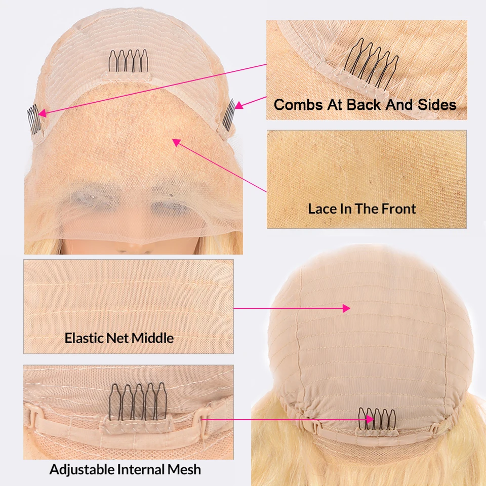 613 блонд кружевные передние парики бразильские прямые человеческие волосы для