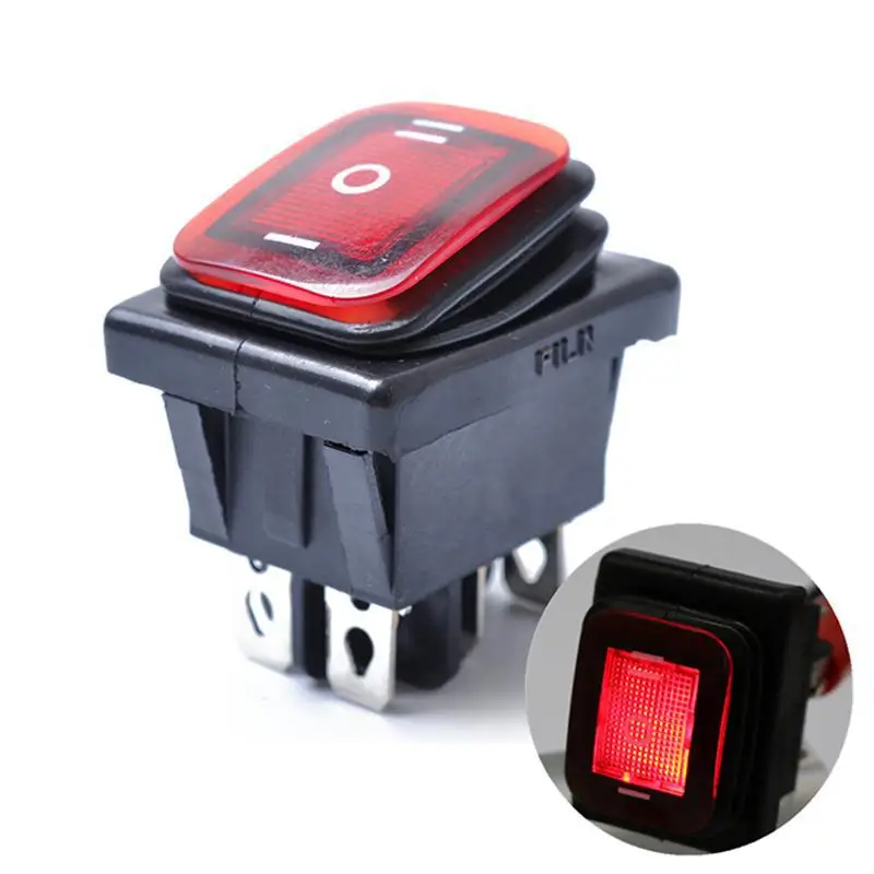 

ВКЛ-ВЫКЛ 6-контактный 12 в автомобильный лодочный светодиодный переключатель света с фиксацией водонепроницаемый переключатель