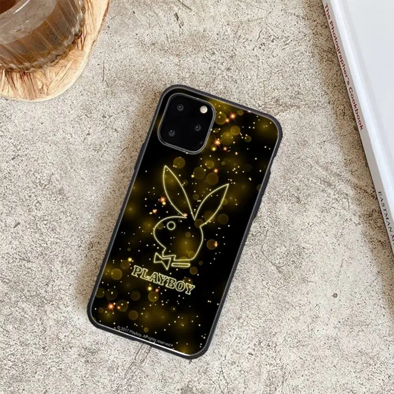 

Playboy Black Soft Phone Cases For Iphone 6 6s 7 8 Plus XR X XS XSmax 11 12 Pro Mini Max
