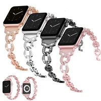 metal diamond vo style strap for iwatch 6 5 4 3 2 se 40mm 44mm 38mm 42mm metal stainless steel strap for apple watch 7 45mm 41mm