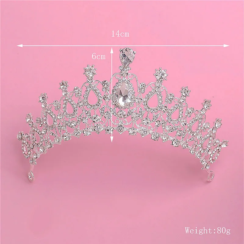 

Women Luxury Tiara Handmade Rhinestone Bridal Crown Tiaras Silver Crystal Diadem Tiaras for Bride Headbands Wedding Jewelry