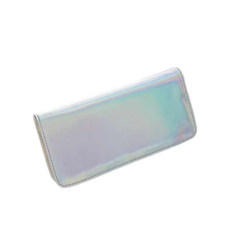 Голографический кошелек для женщин 8 шт./лот длинный клатч женский лазерная сумка