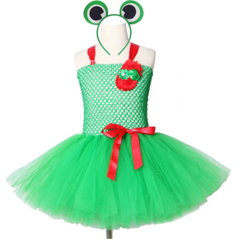 Детское рождественское платье-пачка с рисунком мышки лягушки кошки на Хэллоуин