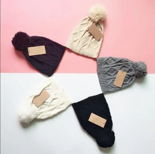 

Women knitted Winter Hat female Warm fluff Girl Hats Women's Winter Caps