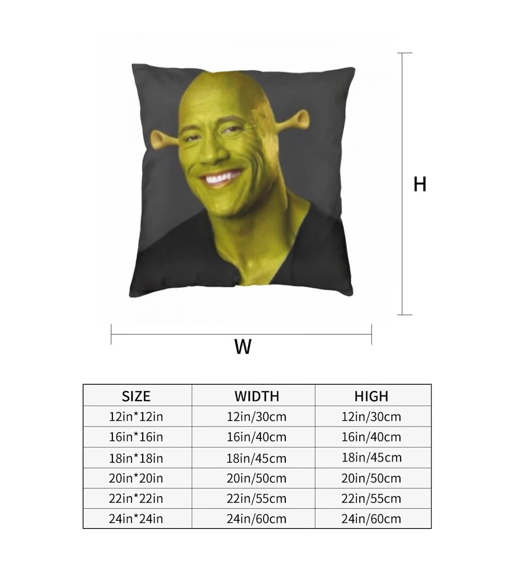 Dwayne 'The Shrok Johnson Polyester Decor Pillow Case Home Cushion Cover 45*45cm | Дом и сад