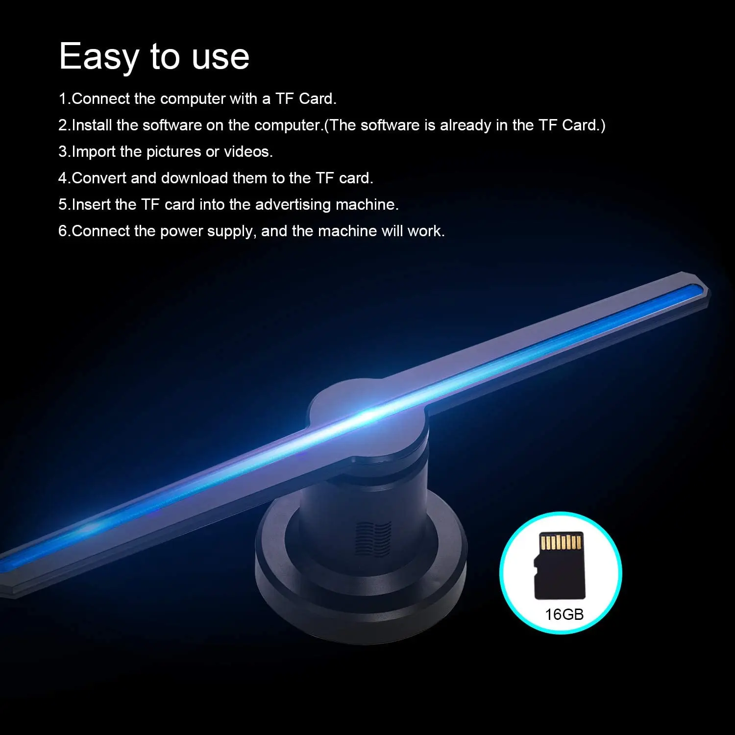 Wi Fi 3D голографический проектор голограмма плеер невооруженный глаз светодиодный