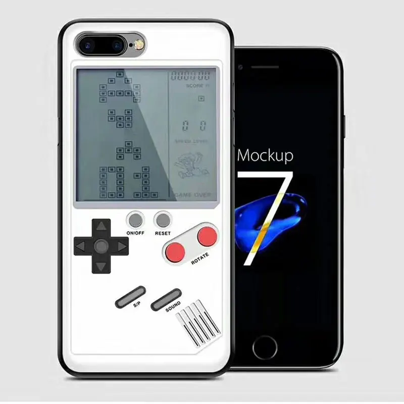 Чехол-накладка для телефона в стиле ретро Tetris Gameboy Iphone X 8 7 6 6S Plus мягкие