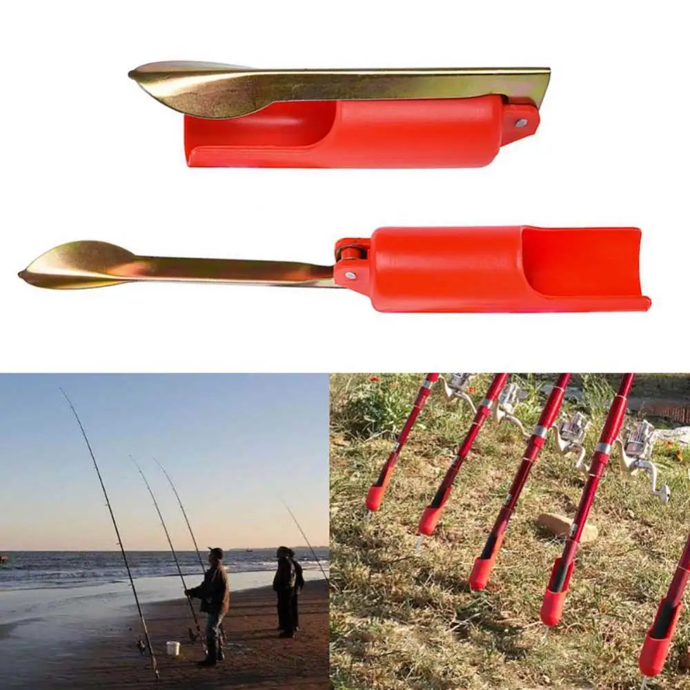 

Fishing Rod Stand Pole Holder Plug Insert Ground Adjustable Iron Tool Tackle Accessories Support Telescopic Rack Holder Bracket
