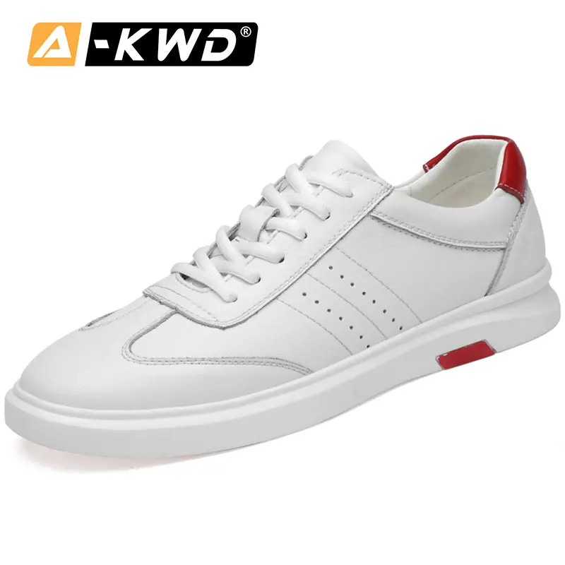 

Fashion Men's Shoes 2019 Autumn Zapatos Hombres Black White Sneakers Leather Light Mens Shoes Casual Low Help Designer Trainers