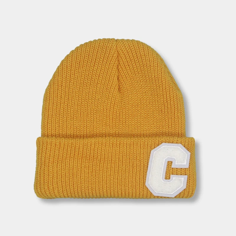 

Knitted Hats Women Solid Black Khaki Orange Letter Winter Hats Casual Classic Fashionable Keep Warm Women Hats Gorras Para Mujer