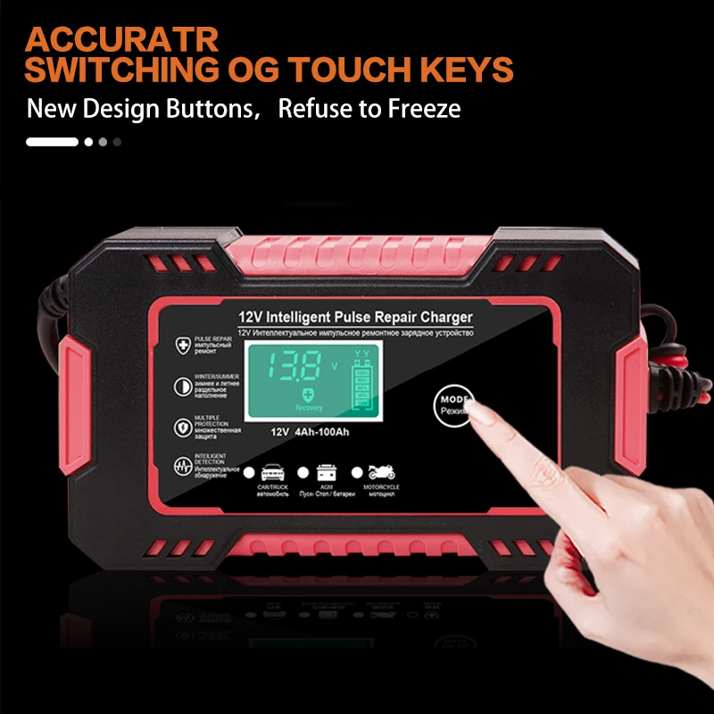 Интеллигентая (ый) Автомобиль Мотоцикл Батарея Зарядное устройство 12V 6A для Авто