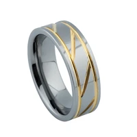 unique mens ring alliance gold filled tungsten rings for men fashion jewelry 8mm promise wedding band couple ring