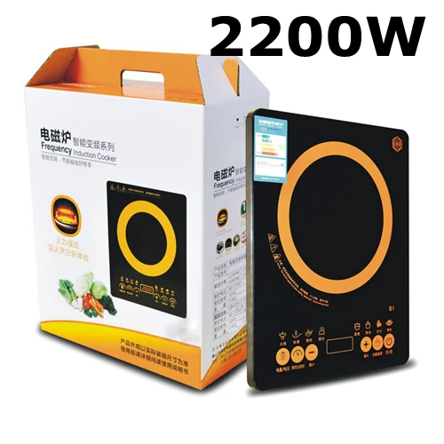 2200W DMWD Бытовая индукционная плита с сенсорным управлением, ультратонкая кухонная Электроплита для варки/тушения/жарки, 12 часов - Цвет: 2200W