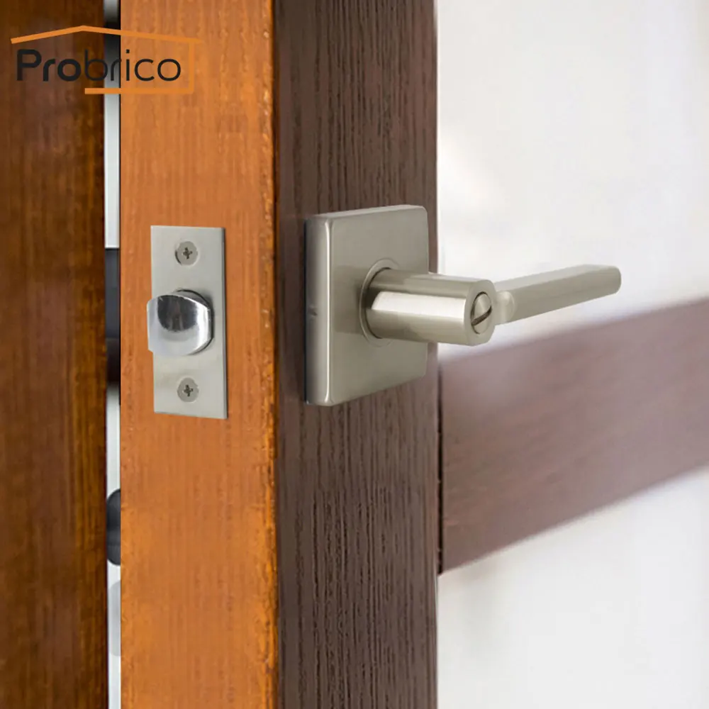 

Probrico Privacy Lock interior door Handle Solid Front Back door Lever Lock Cylinder keyless bedroom bathroom door hardware