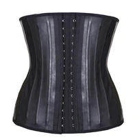latex waist trainer corset belly slim belt body shaper modeling strap 25 steel boned waist cincher colombianas