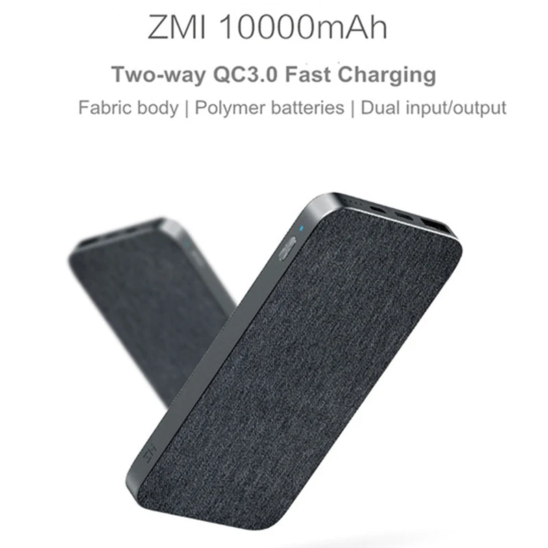 ZMI 10000mAh Power Bank QC3.0 зарядное устройство PD Type C двухсторонняя Быстрая зарядка 18 Вт