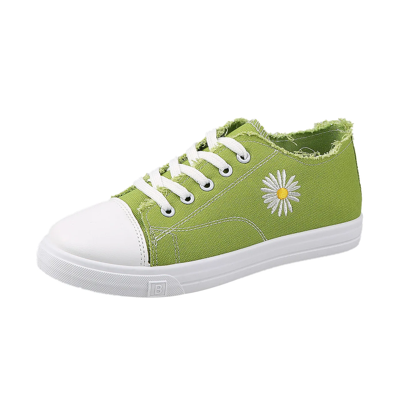 

Flower Canvas Shoes Low-cut Women's New Korean Style Summer Thin Breathable Sneakers