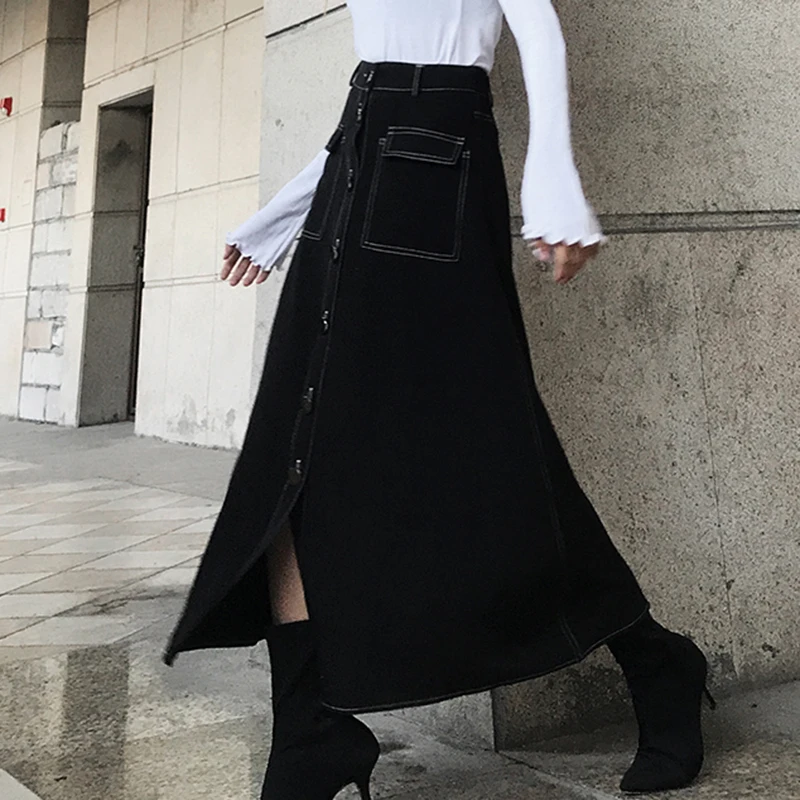 Женская трапециевидная юбка TWOTWINSTYLE летняя белая Лоскутная с высокой талией и