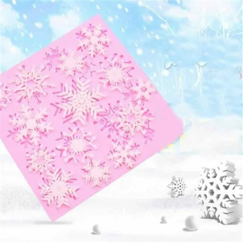 Рождественская форма в виде снежинки силиконовая для украшения торта | Дом и сад