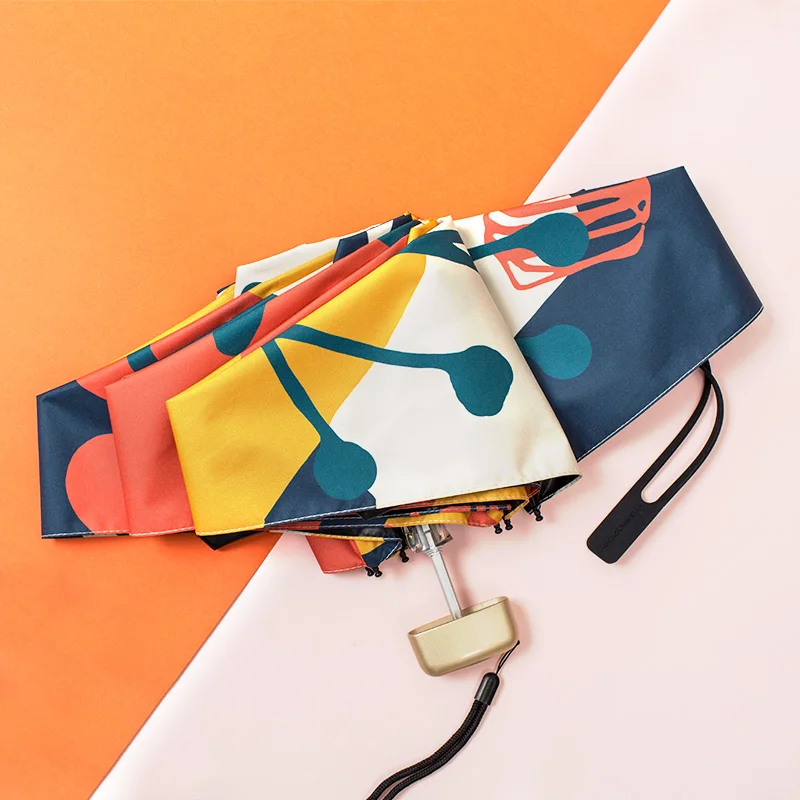 

Pocket 5 FoldingSunshade Sunny Umbrella Rain Women Sun Protection UV Umbrella Portable Compact Folding Sun Umbrella Mini