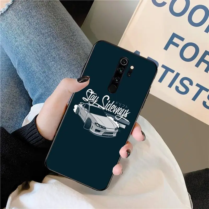 CUTEWANAN Japan JDM Sports Car Comic Soft Silicone Black Phone Case for Redmi Note 8 8A 8T 7 6 6A 5 5A 4 4X 4A Go Pro | Мобильные
