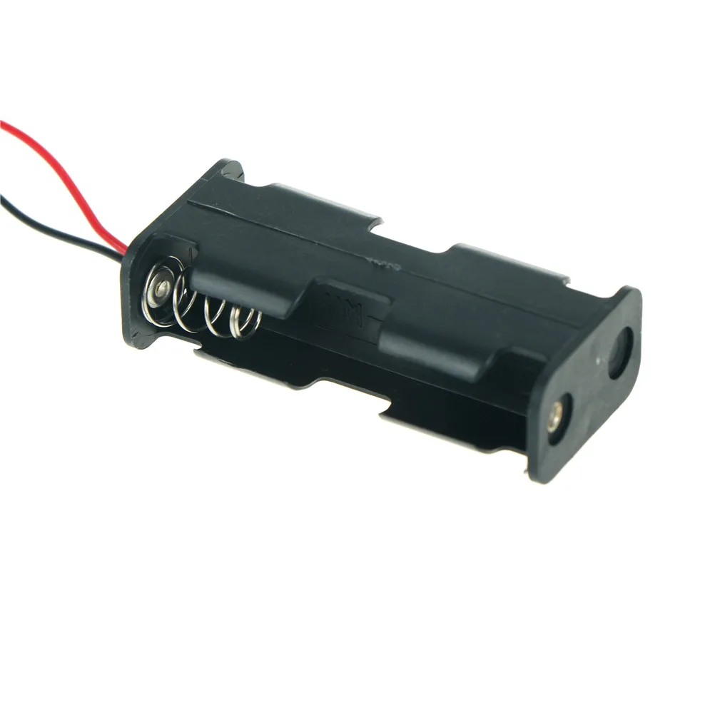 Высококачественный 1 шт. черный пластиковый 2 x AA 3V 5 # чехол для аккумулятора w