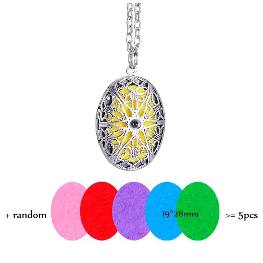Vintage Antique Silver Plated Pendant Perfume Aromatherapy Diffuser Necklace Locket Essential Oil Boys Necklaces | Украшения и