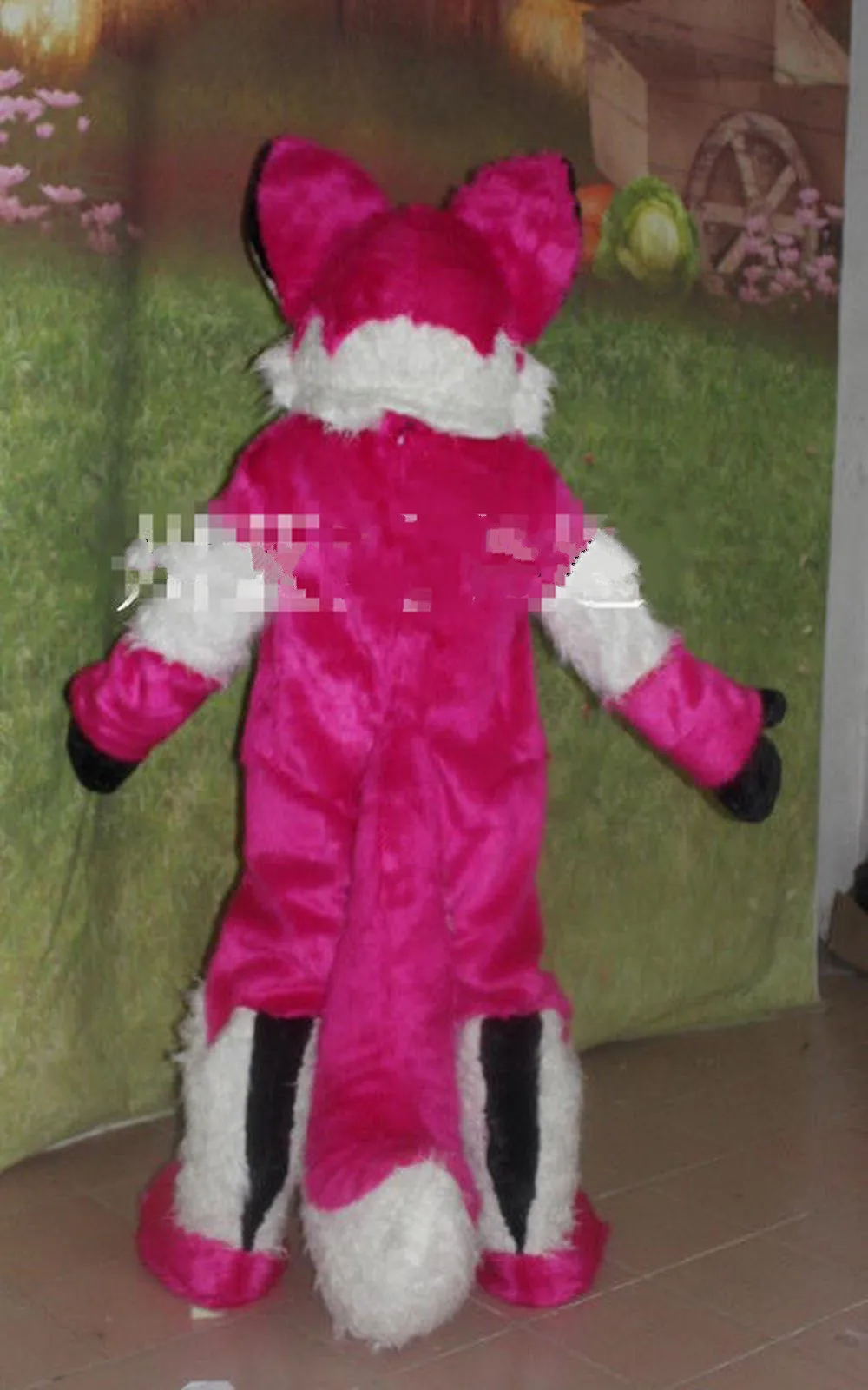 Красный Хаски костюм талисмана для взрослых Волк лиса собака длинное меховое