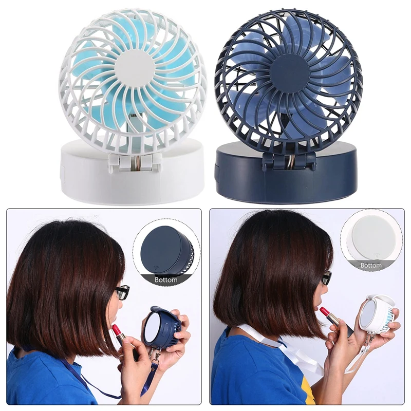 2 комплекта портативный ручной вентилятор мини открытый ожерелье 3 скорости 180