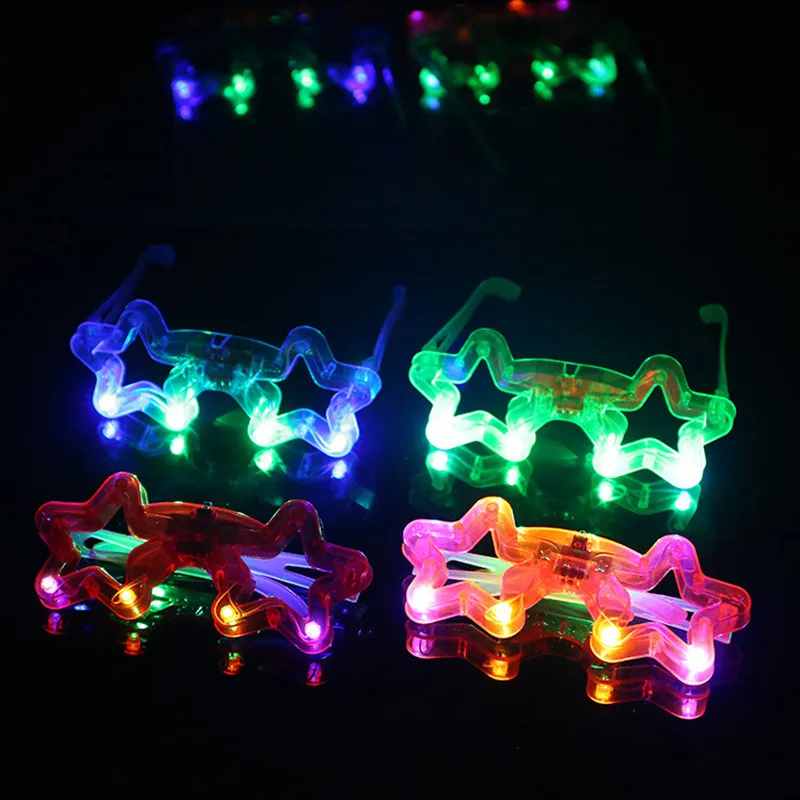 

2022 New Star Blinking LED Eye Glasses Light Up Flashing Glasses Eyewear Glow Party Supplies Halloween Fancy Dress Decor