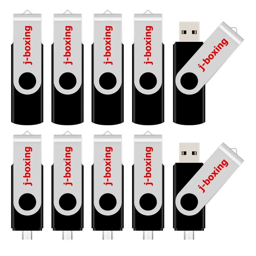 USB флеш накопитель J boxing OTG 16 ГБ 32 флешка 64 8 поворотный Micro 2 0 карта памяти для