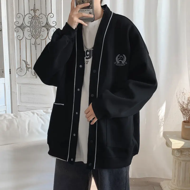 

Men's Jacket 2020 Autumn winter new slim-fitting V-neck cardigan jacket loose casual personality youth men's wear