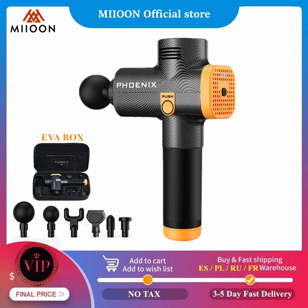 

Phoenix Massage Gun Fascia Gun Muscle Relax Massage Electric Massager Fitness Equipment Noise Reduction Design For Male Female