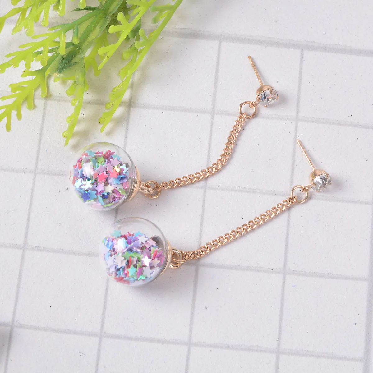 

Sweet Candy Color Earrings Drift Bottle Star Girl Ladies Children Earrings Pendant Earrings Fashion Jewelry Gifts