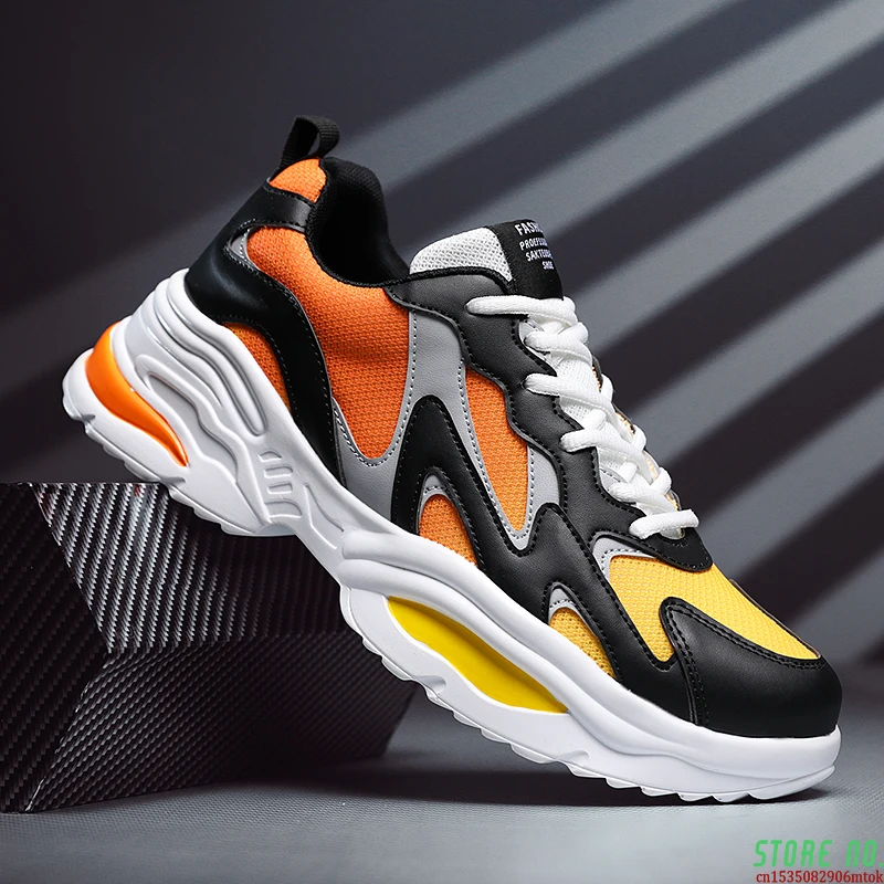 

Hot Style New Mesh Shoes Men Casual Comfortable Breathable Sneakers Fashion Sneakers For Men Lace-up Rubber Soft Bottom Shoe