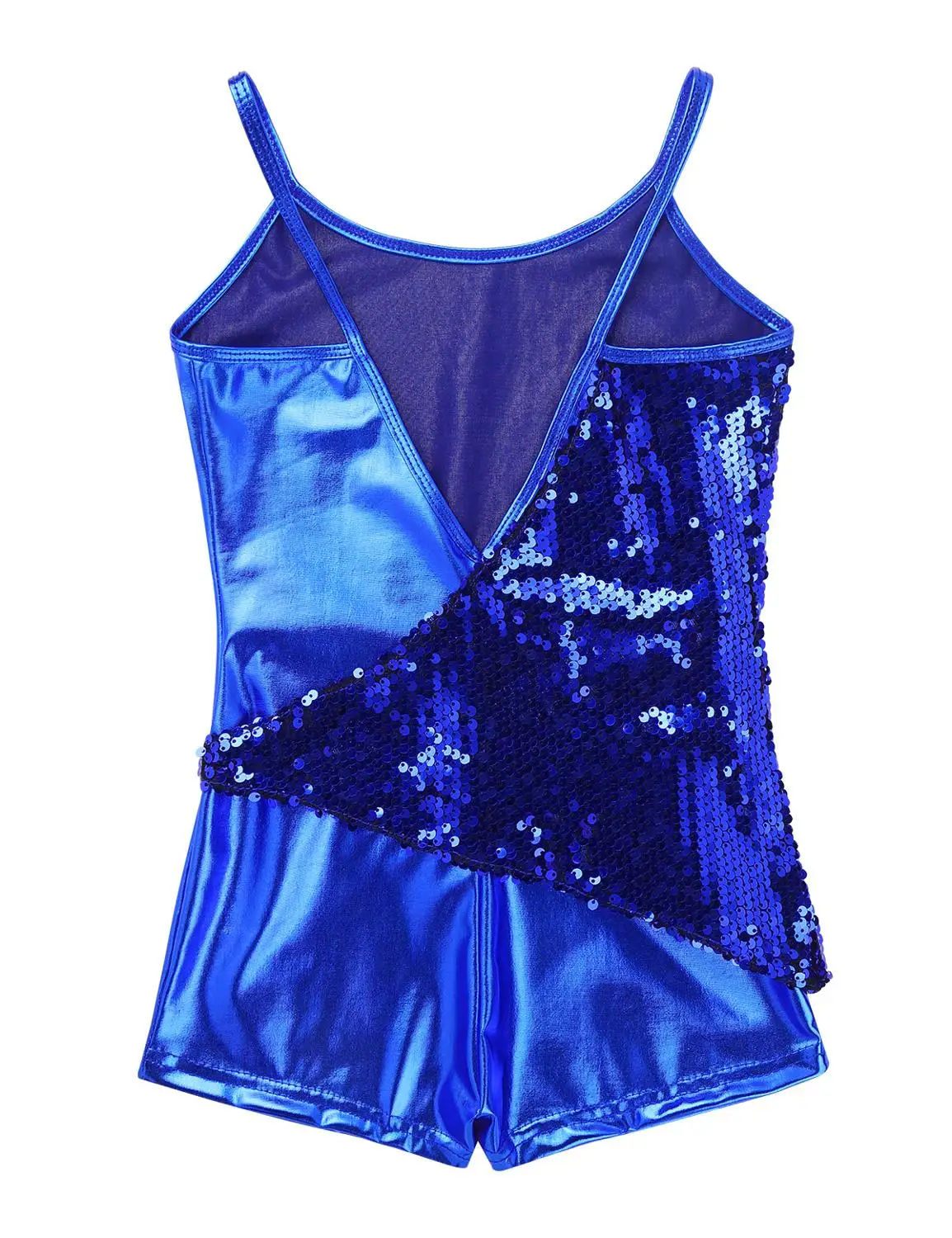 Детский гимнастический балетный трико для девочек костюм блестящий Блестящий