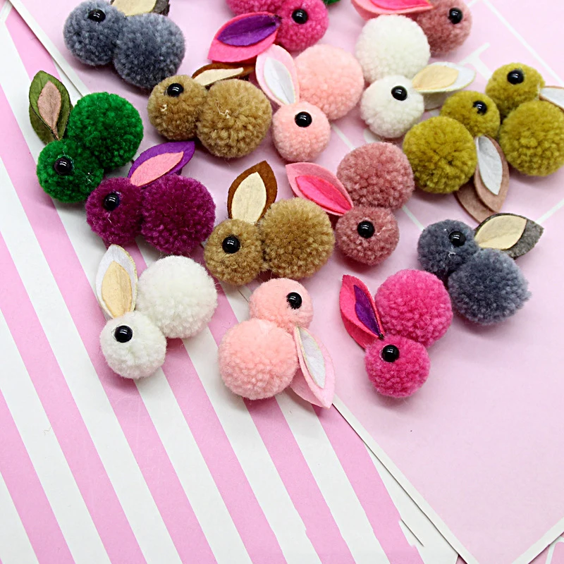 9 шт./лот 4 5x4 5 см плюшевый милый кролик аппликации для одежды DIY ручной работы