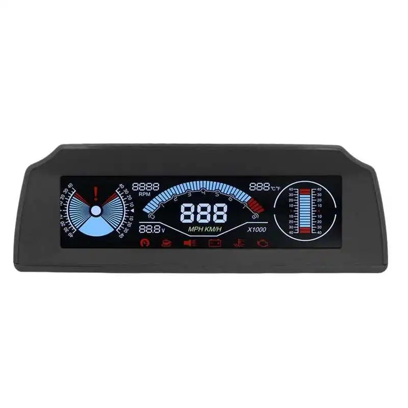 

Интеллектуальный дисплей HUD, Многофункциональный цветной ЖК-дисплей OBD, отображение напряжения скорости, универсальный дисплей HUD