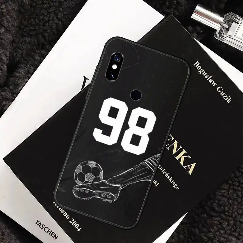 

Football Lucky number letter Phone Case For Xiaomi Redmi 7 8 9t a3Pro 9se k20 mi8 max3 lite 9 note 9s 10 pro