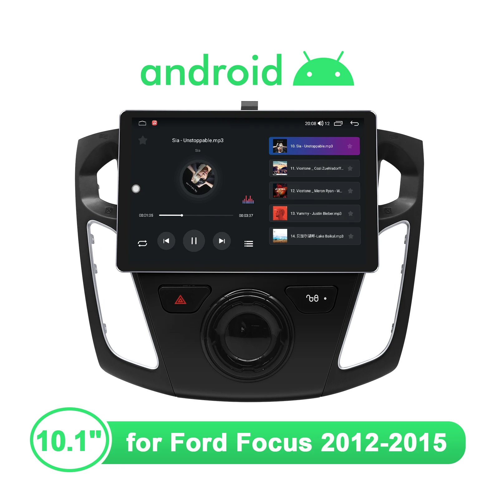 

Car Radio 1 din Multimedia Video Player 10.1" 4GB 64GB CarPlay Head Unit Android Auto For Ford Focus Bluetooth Radio Automotive